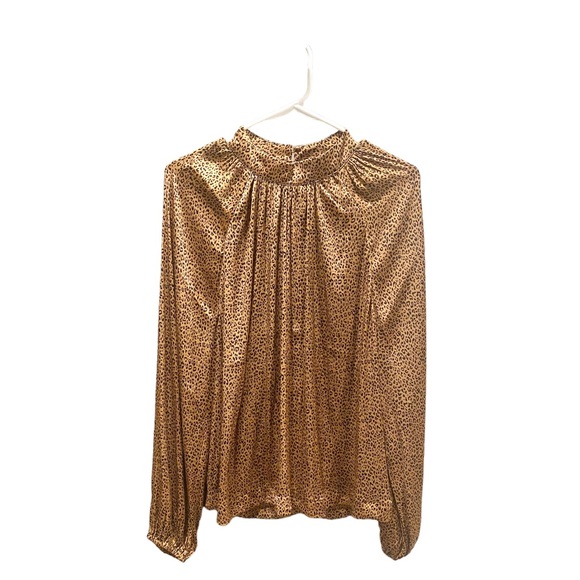 GAP Leopard Printed Satin Blouse - Picture 1 of 3